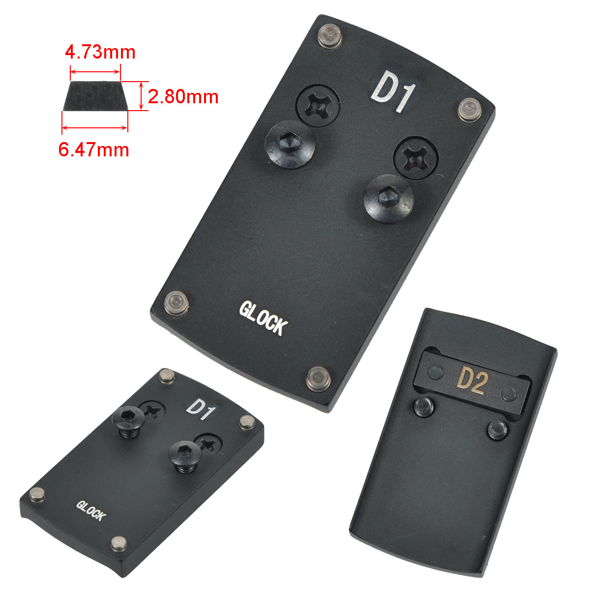 Tactical Venom Pistol Colt 1911 Glock 17 19 20 22 Reflex Sight Mount Plate Adapter for Sightmark Burris Micro Red Dot Scope