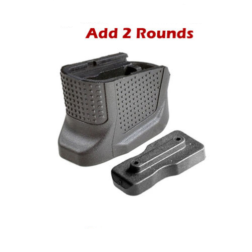 Tactical Enhanced Magazine Extension Base Pad Add +2 Rounds for Glock 43