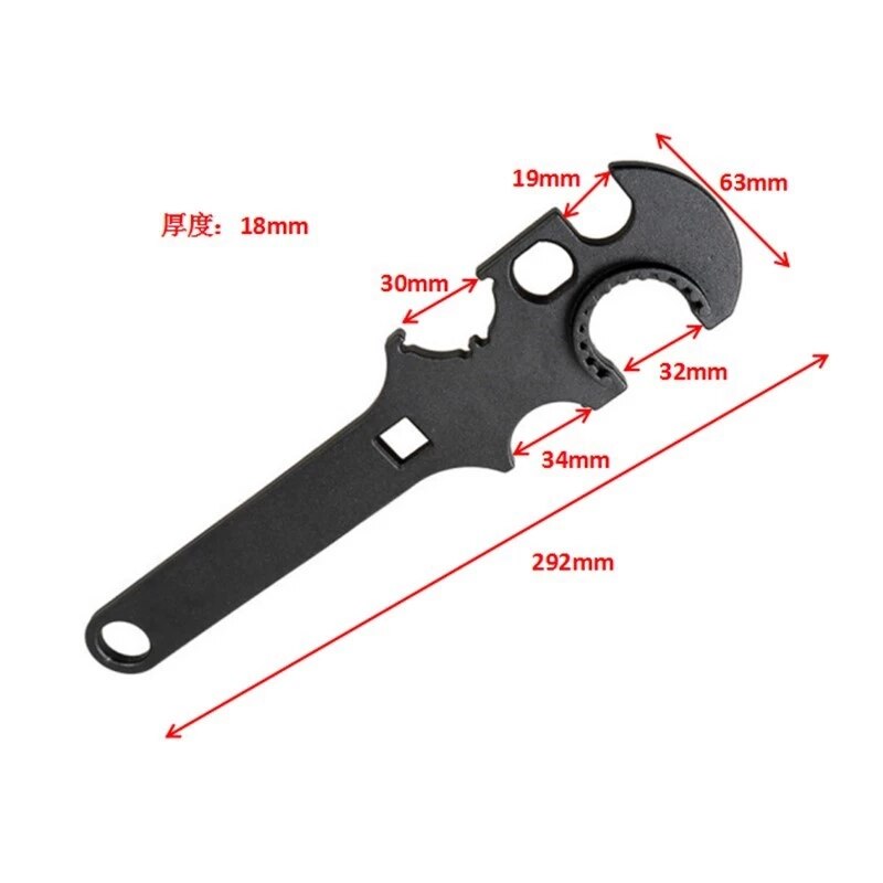 AR-15 M4 M16 Wrench Tool Combo Armorer Spanner Tool Handguard Stock Barrel Remove Multi-function Wrench AR15 Accessories