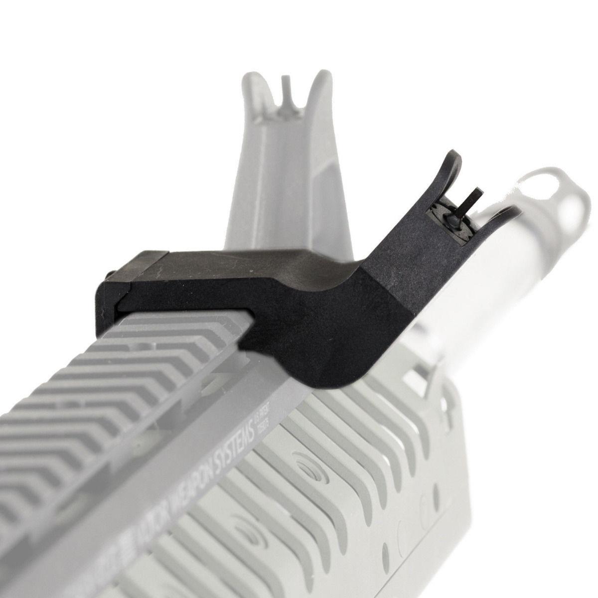 Front and Rear 45 Degree Offset Rapid Transition BUIS Backup Iron Sight Set Tactical Hunting Optical Collimator Sight