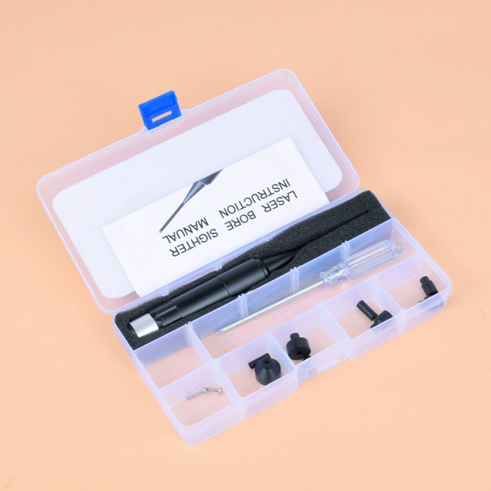 Hunting Green Red Laser Boresighter Kits Green Red Dot Bore Sight with On Off Switch for .22 to .50 Caliber Riflescope