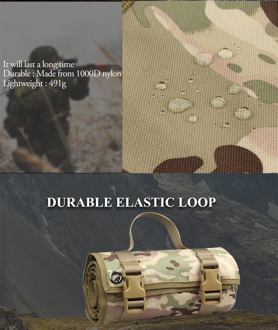 Tactical Shooting Mat Roll Up Camping Mat 1000D Nylon Non-slip Waterproof Picnicn Blanket Hunting Accessories Rifle Cleaning Mat