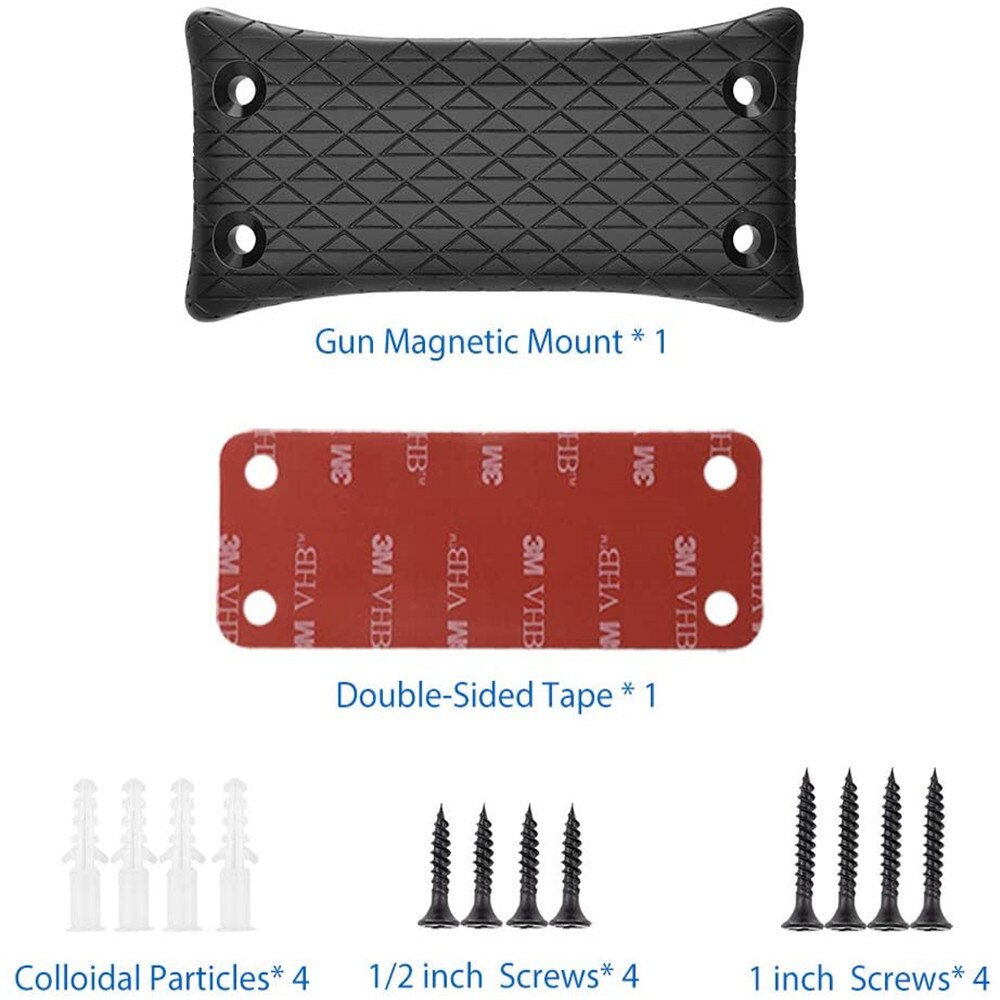 50lbs Gun Magnet Mount Rubber Coated Fits Handguns Airguns Rifle Pistol