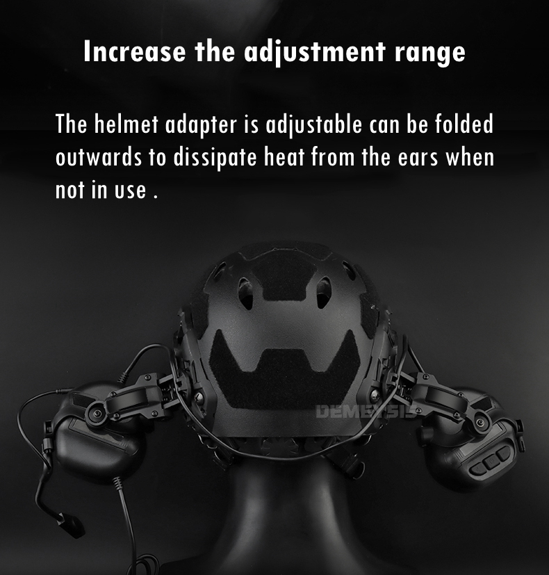 Outdoor Hunting Headset Communication Shooting CS Tactical Combat Headphone for OPS Core ARC and Wendy M-LOK Helmet Rails