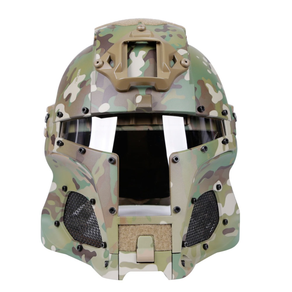 Men Iron Warrior Military Combat Helmets Full-covered Airsoft Paintball