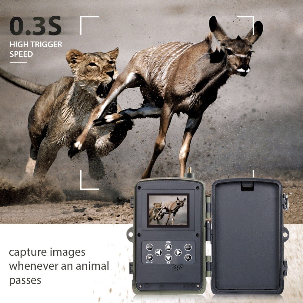 2G MMS SMS  SMTP Trail Wildlife Camera 20MP 1080P Night Vision Cellular Mobile Hunting Cameras HC801M Wireless Photo Trap