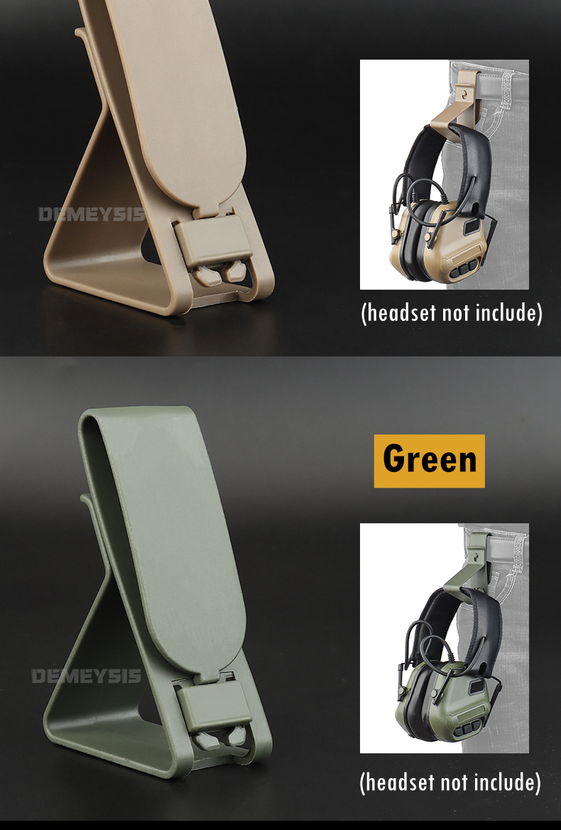 Army Shooting Headphone Bracket Hanger Outdoor Military Tactical Combat Headset Belt Hanger Portable Mobile Phone Holder