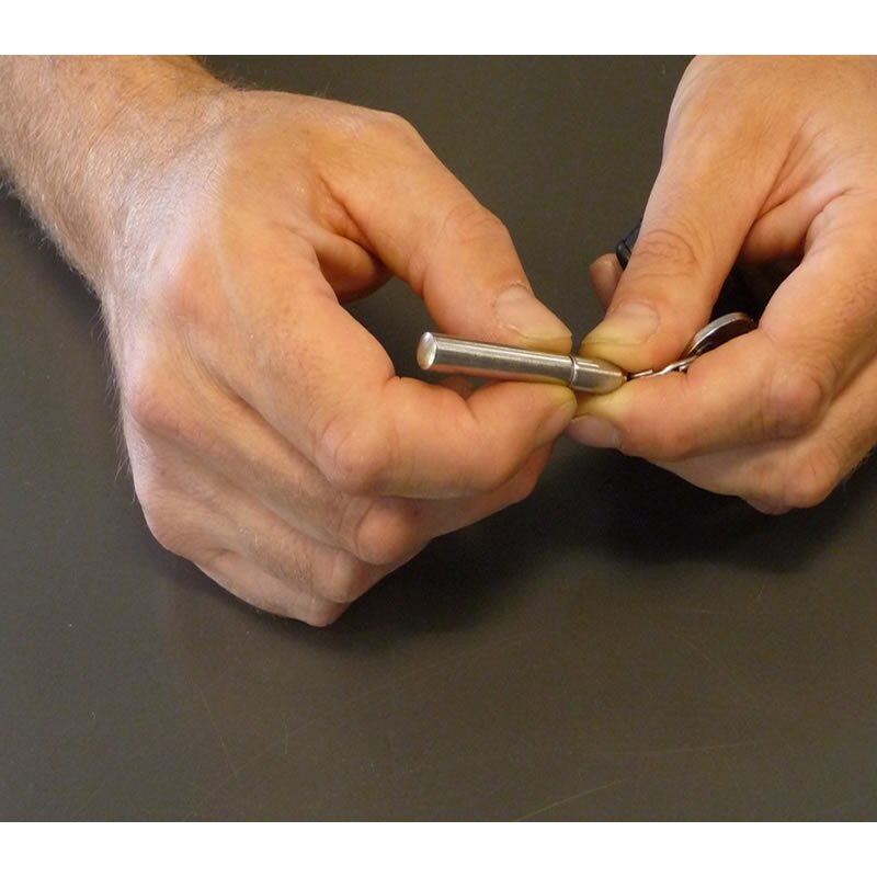 Stainless Steel Telescopic Pen With Metal Key Ring Telepen Keyring Telescoping